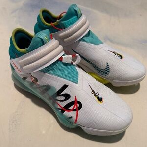 Men’s Nike Metal Baseball Cleats Teal and White